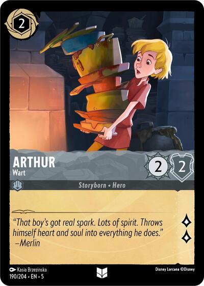 Arthur - Wart 5 #190/204 (Near Mint Uncommon) Disney Lorcana: Shimmering Skies