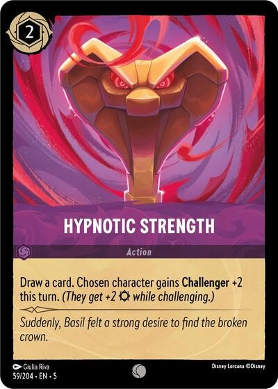 Hypnotic Strength 5 #59/204 (Near Mint Common) Disney Lorcana: Shimmering Skies