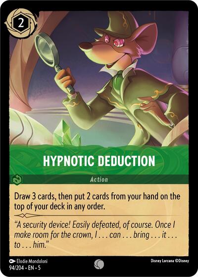 Hypnotic Deduction 5 #94/204 (Near Mint Common) Disney Lorcana: Shimmering Skies
