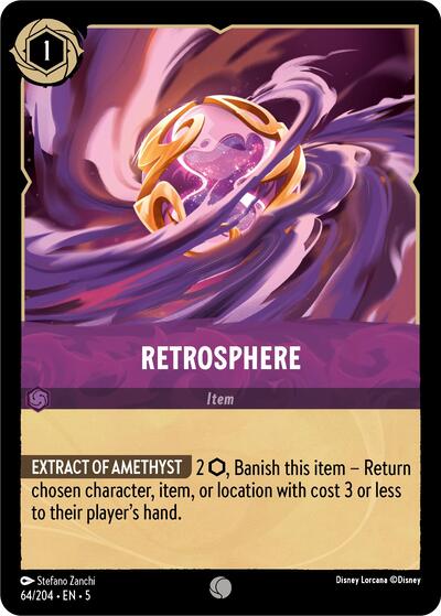 Retrosphere 5 #64/204 (Near Mint Common) Disney Lorcana: Shimmering Skies