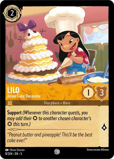 Lilo - Junior Cake Decorator 5 #8/204 (Near Mint Common) Disney Lorcana: Shimmering Skies