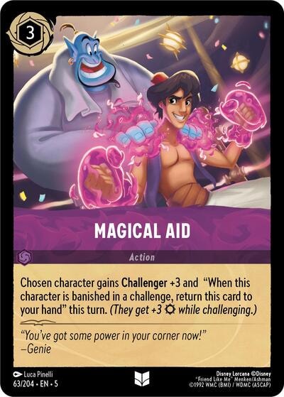 Magical Aid 5 #63/204 (Near Mint Uncommon) Disney Lorcana: Shimmering Skies