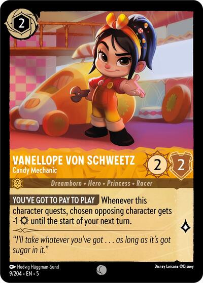 Vanellope von Schweetz - Candy Mechanic 5 #9/204 (Near Mint Common) Disney Lorcana: Shimmering Skies