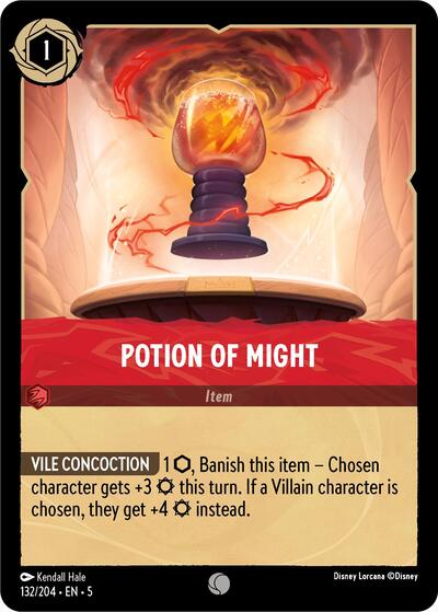 Potion of Might 5 #132/204 (Near Mint Common) Disney Lorcana: Shimmering Skies
