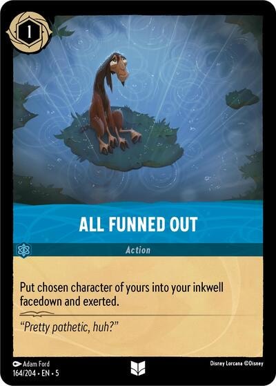 All Funned Out 5 #164/204 (Near Mint Uncommon) Disney Lorcana: Shimmering Skies