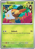Grubbin Reverse Holofoil SCR #009/142 (Near Mint Common) Pokemon: SV07: Stellar Crown