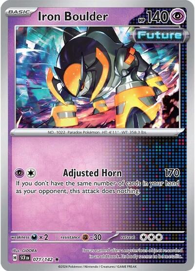 Iron Boulder Holofoil SCR #071/142 (Near Mint Rare) Pokemon: SV07: Stellar Crown