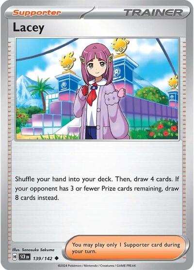 Lacey 139 142 Reverse Holofoil SCR #139/142 (Near Mint Uncommon) Pokemon: SV07: Stellar Crown