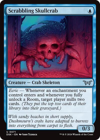 Scrabbling Skullcrab DSK #71 (Near Mint Uncommon) Magic: The Gathering: Duskmourn: House of Horror