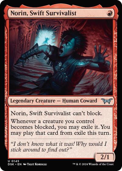 Norin Swift Survivalist 0145 DSK #145 (Near Mint Uncommon) Magic: The Gathering: Duskmourn: House of Horror