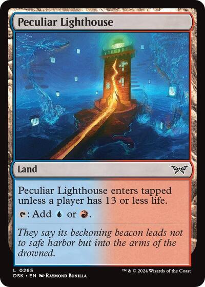 Peculiar Lighthouse Foil DSK #265 (Moderately Played Land) Magic: The Gathering: Duskmourn: House of Horror