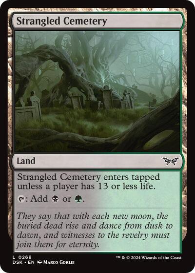Strangled Cemetery DSK #268 (Near Mint Land) Magic: The Gathering: Duskmourn: House of Horror