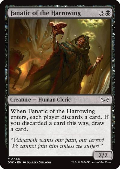 Fanatic of the Harrowing DSK #96 (Near Mint Common) Magic: The Gathering: Duskmourn: House of Horror