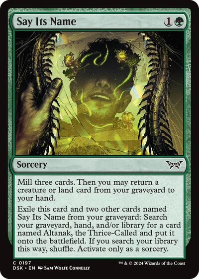 Say Its Name DSK #197 (Near Mint Common) Magic: The Gathering: Duskmourn: House of Horror