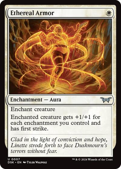 Ethereal Armor Duskmourn: House of Horror DSK #7 (Uncommon) Magic: The Gathering:
