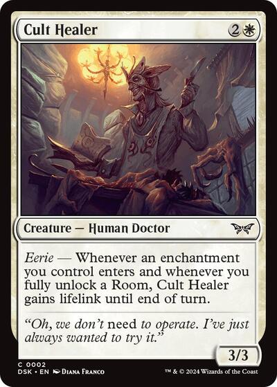 Cult Healer DSK #2 (Near Mint Common) Magic: The Gathering: Duskmourn: House of Horror