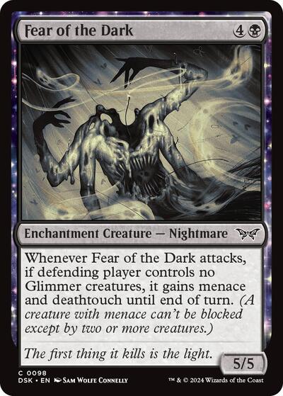 Fear of the Dark DSK #98 (Near Mint Common) Magic: The Gathering: Duskmourn: House of Horror