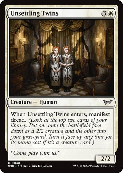 Unsettling Twins DSK #38 (Near Mint Common) Magic: The Gathering: Duskmourn: House of Horror
