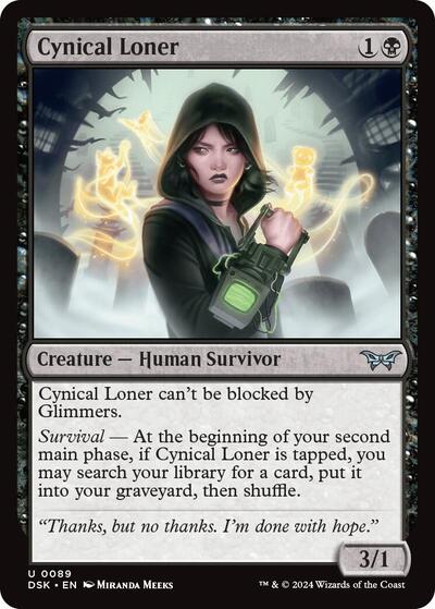 Cynical Loner DSK #89 (Near Mint Uncommon) Magic: The Gathering: Duskmourn: House of Horror