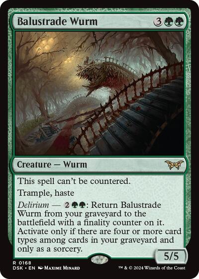 Balustrade Wurm DSK #168 (Near Mint Rare) Magic: The Gathering: Duskmourn: House of Horror