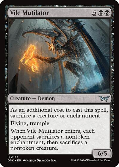 Vile Mutilator DSK #122 (Near Mint Uncommon) Magic: The Gathering: Duskmourn: House of Horror