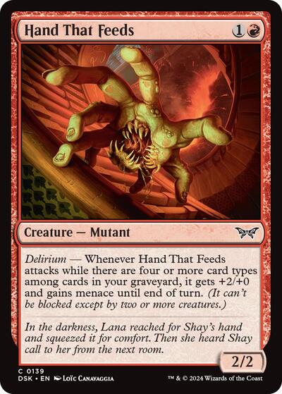 Hand That Feeds DSK #139 (Near Mint Common) Magic: The Gathering: Duskmourn: House of Horror