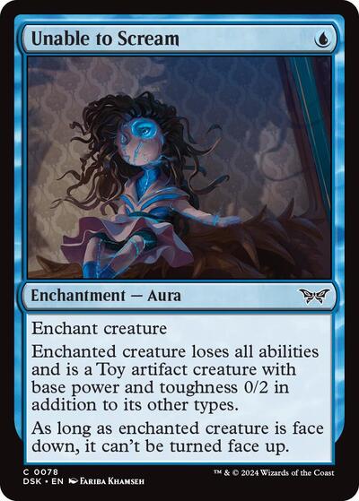 Unable to Scream DSK #78 (Near Mint Common) Magic: The Gathering: Duskmourn: House of Horror