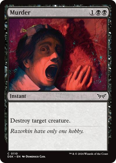 Murder DSK #110 (Near Mint Common) Magic: The Gathering: Duskmourn: House of Horror