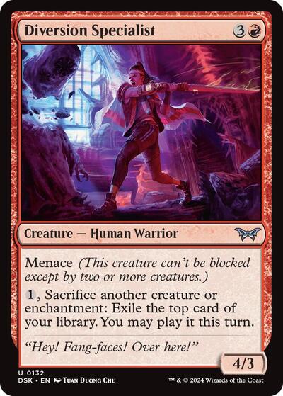 Diversion Specialist DSK #132 (Near Mint Uncommon) Magic: The Gathering: Duskmourn: House of Horror