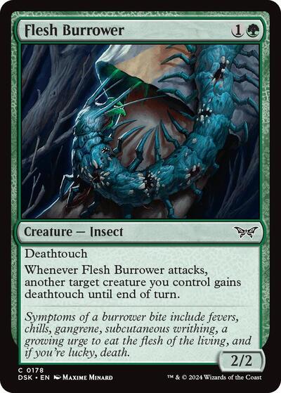 Flesh Burrower DSK #178 (Near Mint Common) Magic: The Gathering: Duskmourn: House of Horror