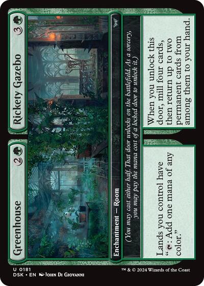 Greenhouse Rickety Gazebo DSK #181 (Near Mint Uncommon) Magic: The Gathering: Duskmourn: House of Horror