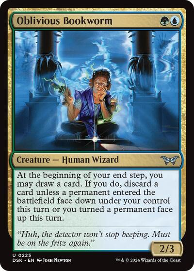 Oblivious Bookworm 0225 DSK #225 (Near Mint Uncommon) Magic: The Gathering: Duskmourn: House of Horror