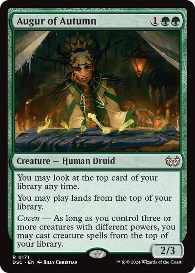 Augur of Autumn DSC #171 (Near Mint Rare) Magic: The Gathering: Commander: Duskmourn: House of Horror