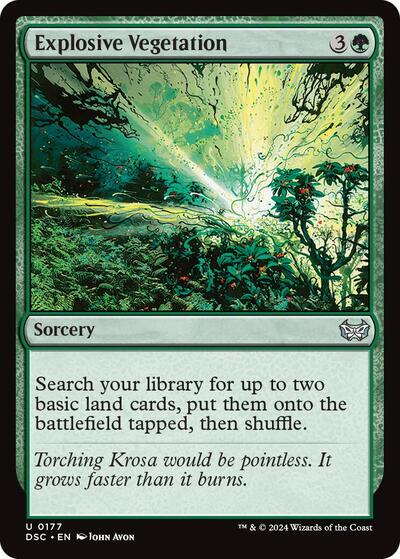 Explosive Vegetation DSC #177 (Near Mint Uncommon) Magic: The Gathering: Commander: Duskmourn: House of Horror