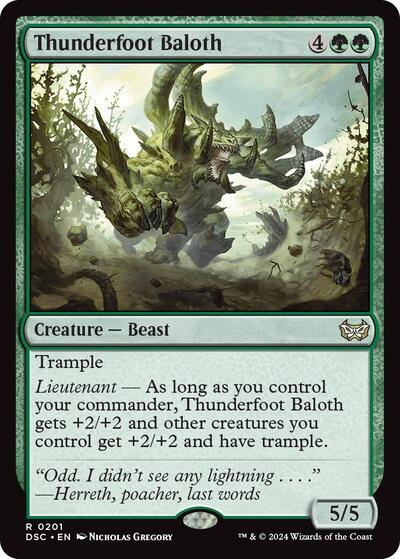 Thunderfoot Baloth DSC #201 (Near Mint Rare) Magic: The Gathering: Commander: Duskmourn: House of Horror