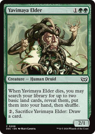 Yavimaya Elder DSC #208 (Near Mint Common) Magic: The Gathering: Commander: Duskmourn: House of Horror