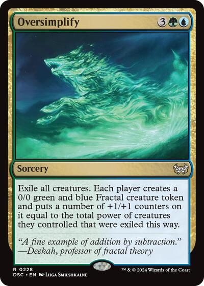 Oversimplify DSC #228 (Near Mint Rare) Magic: The Gathering: Commander: Duskmourn: House of Horror
