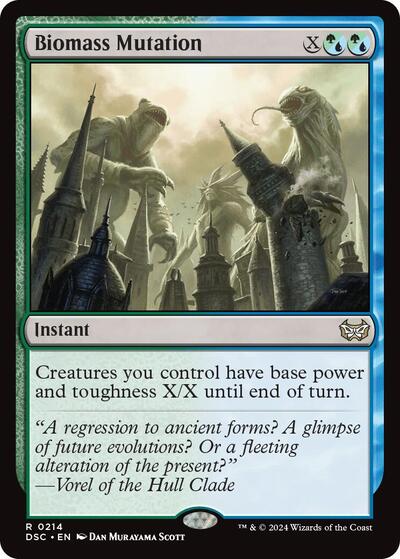 Biomass Mutation DSC #214 (Near Mint Rare) Magic: The Gathering: Commander: Duskmourn: House of Horror