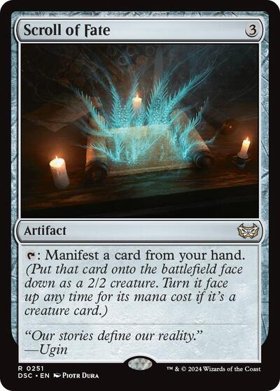 Scroll of Fate DSC #251 (Near Mint Rare) Magic: The Gathering: Commander: Duskmourn: House of Horror