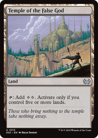 Temple of the False God DSC #313 (Near Mint Uncommon) Magic: The Gathering: Commander: Duskmourn: House of Horror