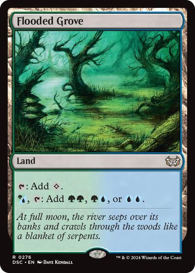 Flooded Grove DSC #276 (Near Mint Rare) Magic: The Gathering: Commander: Duskmourn: House of Horror