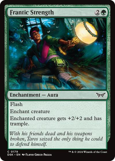 Frantic Strength DSK #179 (Near Mint Common) Magic: The Gathering: Duskmourn: House of Horror
