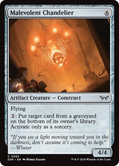 Malevolent Chandelier DSK #252 (Near Mint Common) Magic: The Gathering: Duskmourn: House of Horror