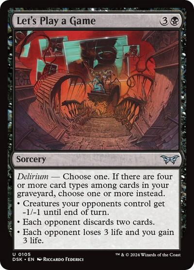 Lets Play a Game DSK #105 (Near Mint Uncommon) Magic: The Gathering: Duskmourn: House of Horror