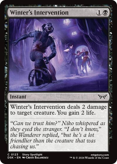 Winters Intervention DSK #123 (Near Mint Common) Magic: The Gathering: Duskmourn: House of Horror