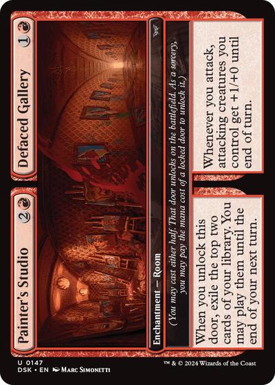 Painters Studio Defaced Gallery DSK #147 (Near Mint Uncommon) Magic: The Gathering: Duskmourn: House of Horror