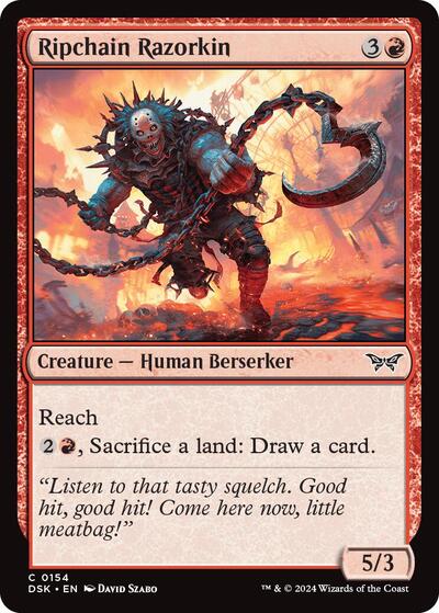 Ripchain Razorkin DSK #154 (Near Mint Common) Magic: The Gathering: Duskmourn: House of Horror