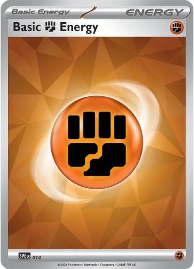 Basic Fighting Energy 014 Holofoil SVE #014 (Near Mint Common) Pokemon: SVE: Scarlet & Violet Energies