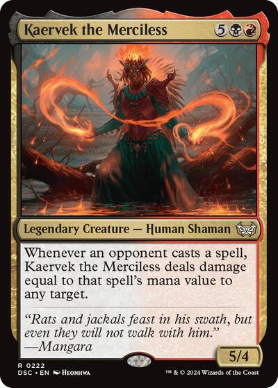 Kaervek the Merciless DSC #222 (Near Mint Rare) Magic: The Gathering: Commander: Duskmourn: House of Horror