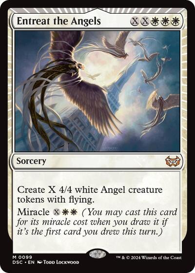 Entreat the Angels DSC #99 (Near Mint Mythic Rare) Magic: The Gathering: Commander: Duskmourn: House of Horror